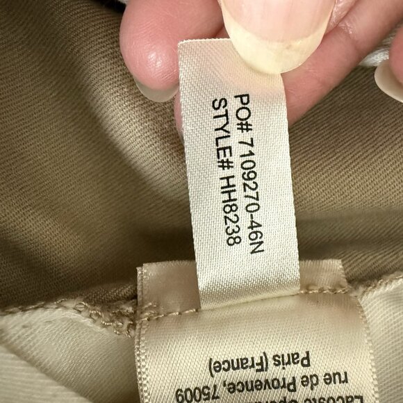 Lacoste Pants Mens 30X32 Khaki Chino Flat Front Slim Fit Trousers Stretch - Picture 11 of 12